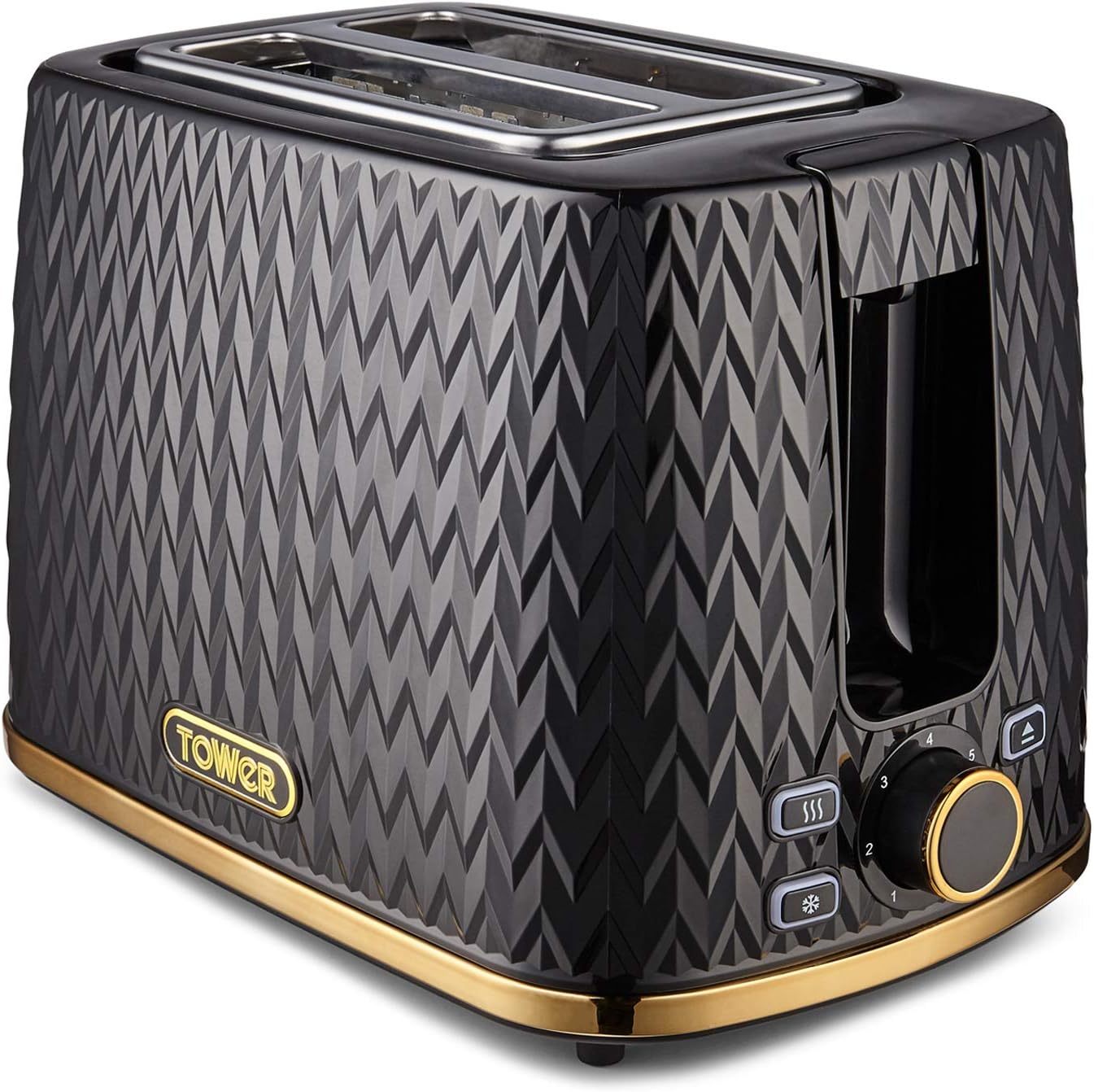 tower empire 2 片烤面包机 黑色